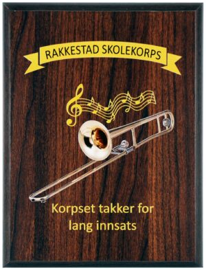 Plakett i tre med digitaltrykk 1