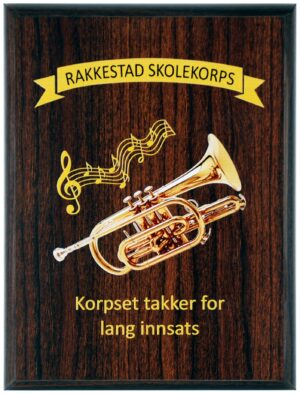 Plakett i tre med digitaltrykk 2