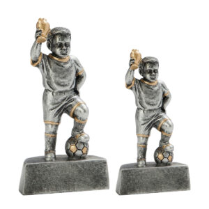 Alternative view of Fotballstatuett "Seiersglede" i sølv og gull