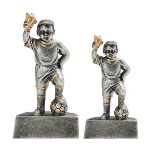 Fotballstatuett "Seiersglede" i sølv og gull