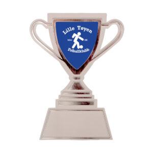 Alternative view of Troféskilt i Resirkulert Plast i Hvitt og Gull, 12,5 cm