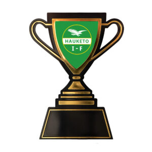 Alternative view of Troféskilt i Resirkulert Plast i Sort og Gull, 12,5 cm